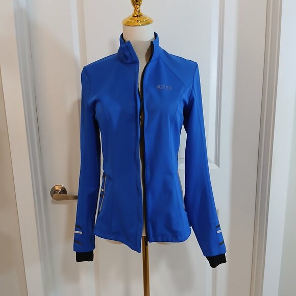 GORE Wind Stopper Softshell Jacket Women's Size S Blue Running Wear Polyester - Picture 1 of 7